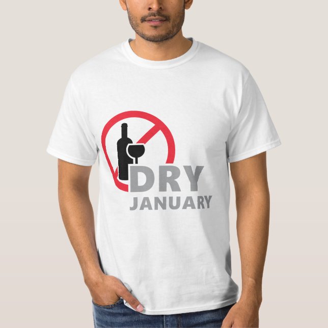 T-shirt Dry january, pas d'alcool pendant un mois  (Devant)