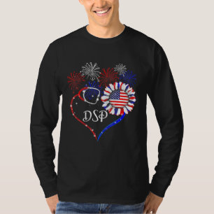 T-shirt Dsp Stethoscope Feu d'artifice Sunflower America D