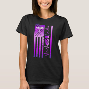 T-shirt DSP US Flag Direct Support Professionnel Hearbeat