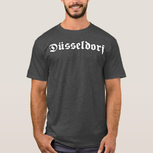 T-shirt Dsseldorf écrit avec une police gothique