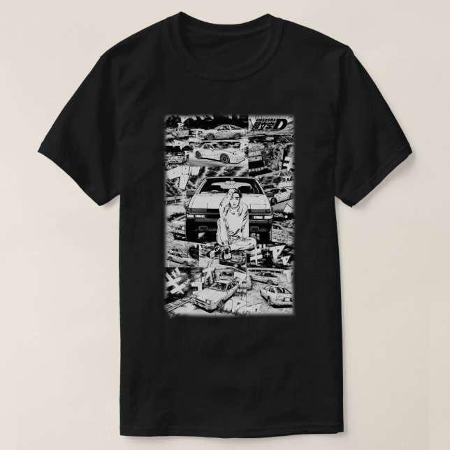 T-shirt DTakumi Fujiwara Trueno AE86 initial (Design devant)