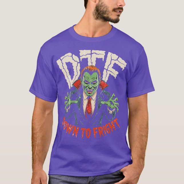 T-shirt DTF vers le bas vers la droite (Devant)