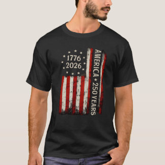 T-Shirt du 250e Anniversaire de l'Amérique Drapeau