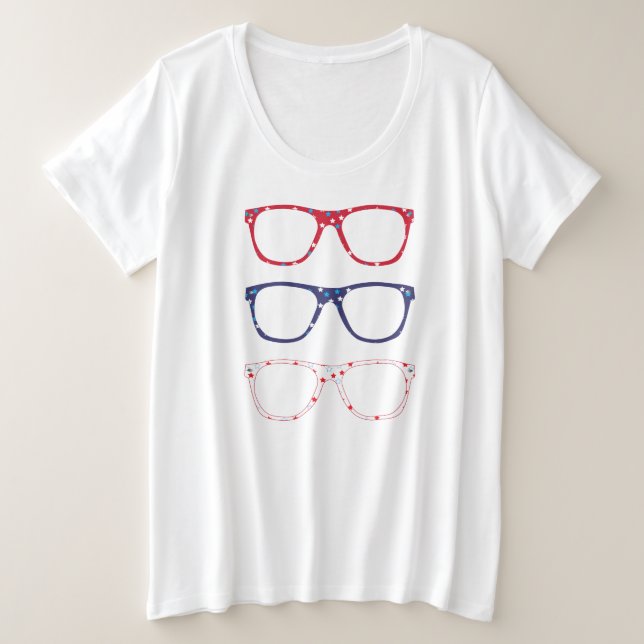 T-shirt du 4 juillet Plus Size (Design devant)