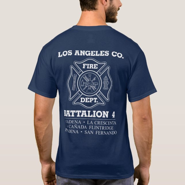 T-shirt du bataillon 4 du service d'incendie de Lo (Dos)