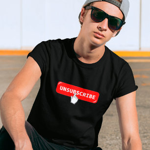 T-shirt du bouton désinscrire