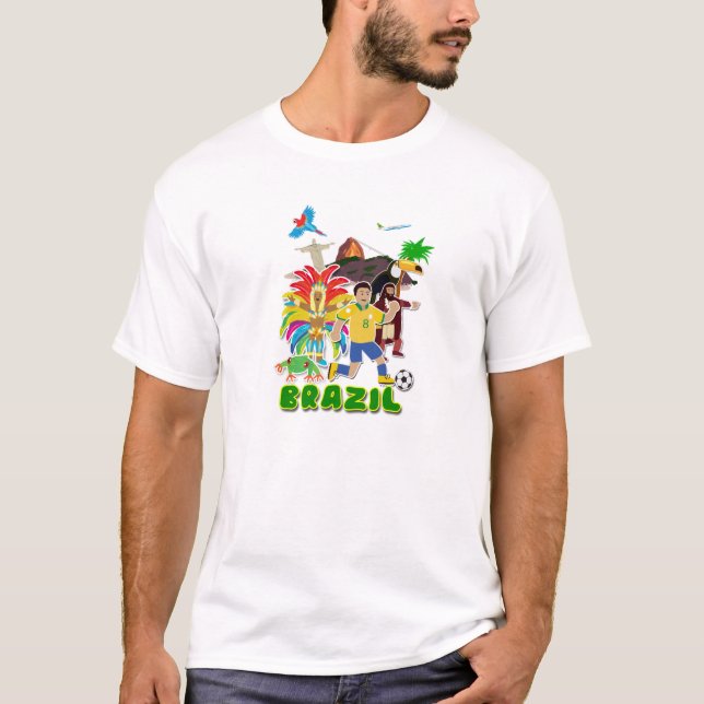 T-shirt du Brésil, mignon (Devant)