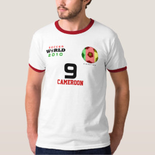 T-shirt du Cameroun #9 Etoo de coupe du monde les