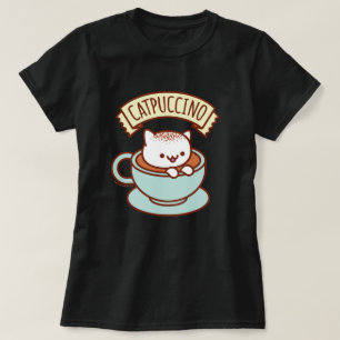 T-shirt du chat des femmes - "CATPUCCINO "