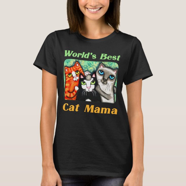 T-Shirt du chat du monde meilleur de maman Kitty (Devant)