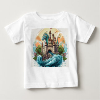 T-shirt du château magique et dragon