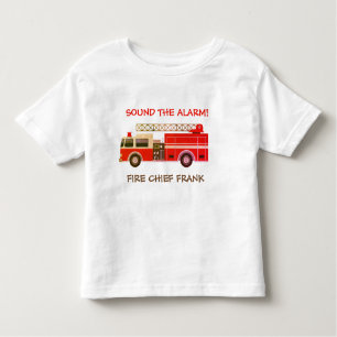 T-shirt du chef d'incendie du camion de pompiers