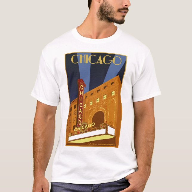 T-shirt du Chicago Men's Chicago Theatre (Devant)