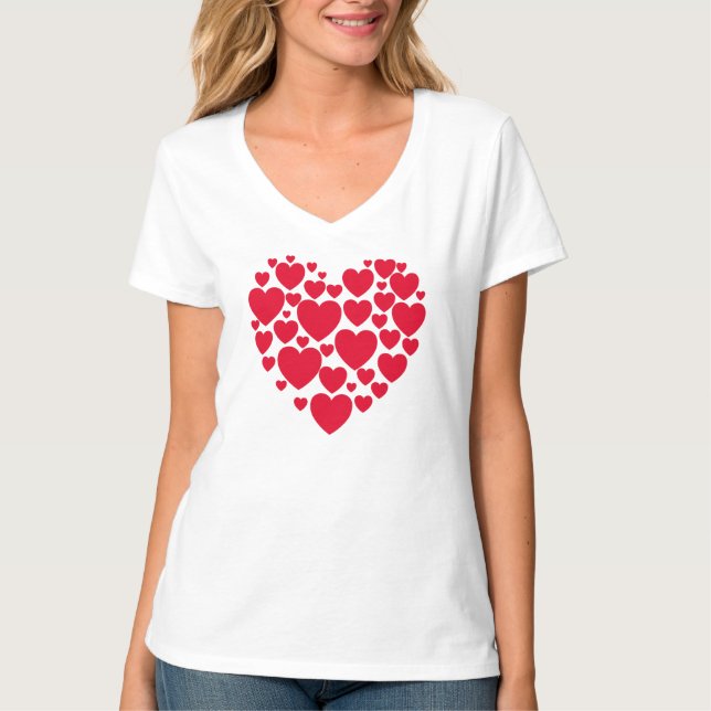 T-shirt du coeur rouge (Devant)