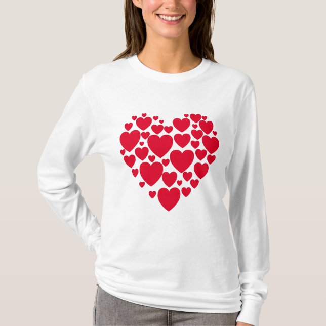 T-shirt du coeur rouge (Devant)