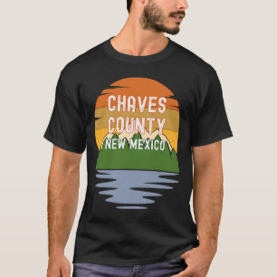 T-shirt Du Comté de Chaves Nouveau Mexique Vintage Sunset