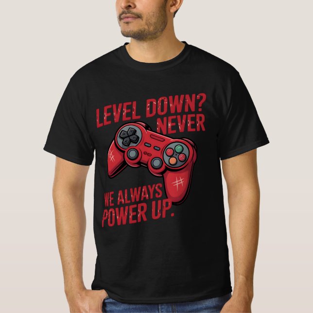 T-shirt du contrôleur gamer motivationnel (Devant)
