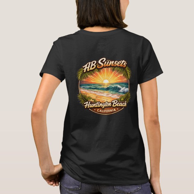 T-shirt du coucher de soleil de Huntington Beach (Dos)