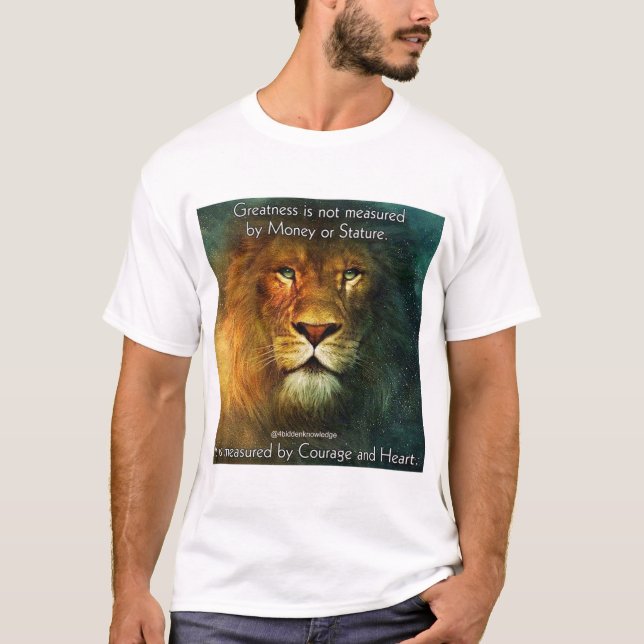 T-shirt du courage 4biddenknowledge et du coeur (Devant)