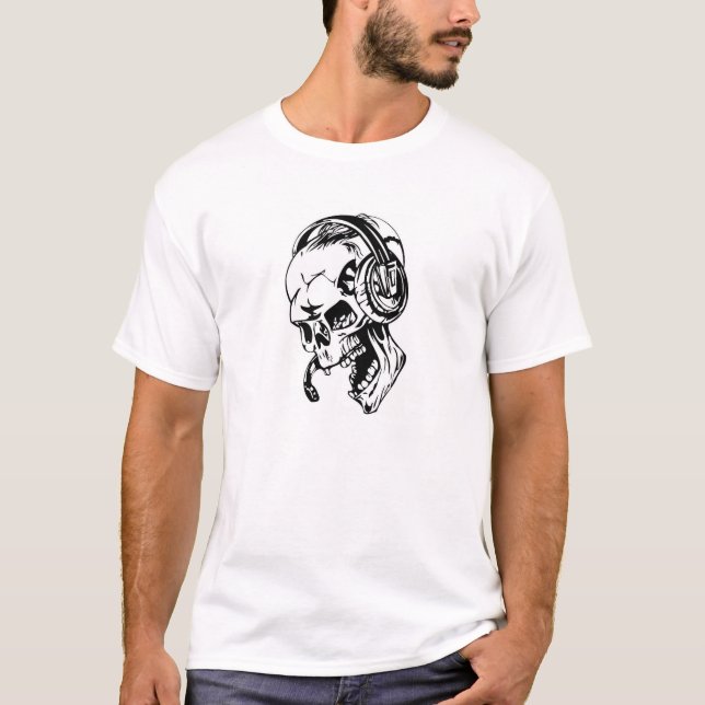 T-shirt du crâne des hommes (Devant)