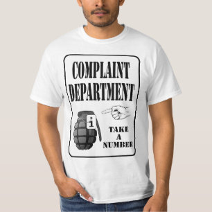 T-shirt du département de plainte