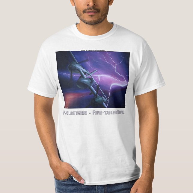 T-shirt du diable P-38 Fourchette-Coupé la queue (Devant)