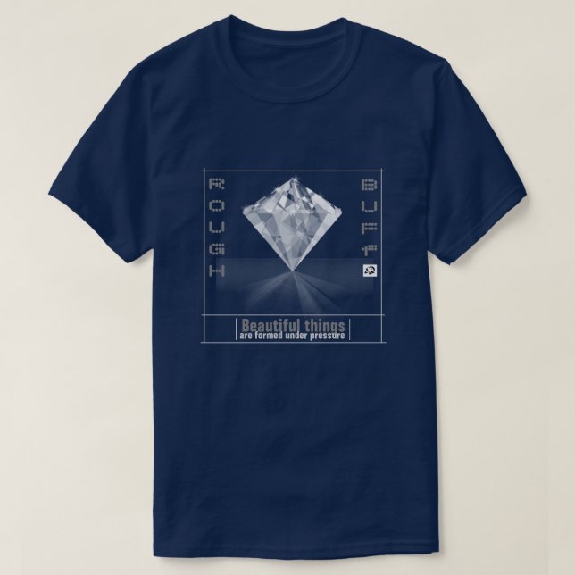 T-shirt du diamant des hommes rugueux et de (Design devant)