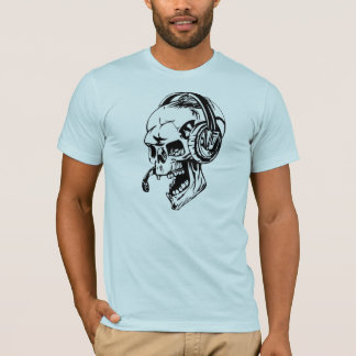 T-shirt du DJ de musique de crâne