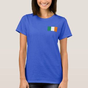 T-shirt du DK de drapeau et de carte de l'Irlande