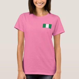 T-shirt du DK de drapeau et de carte du Nigéria