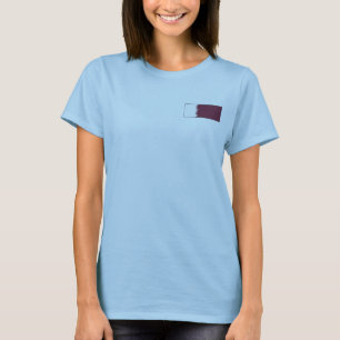T-shirt du DK de drapeau et de carte du Qatar