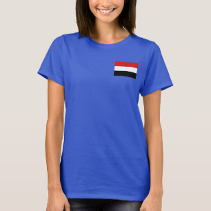T-shirt du DK de drapeau et de carte du Yémen