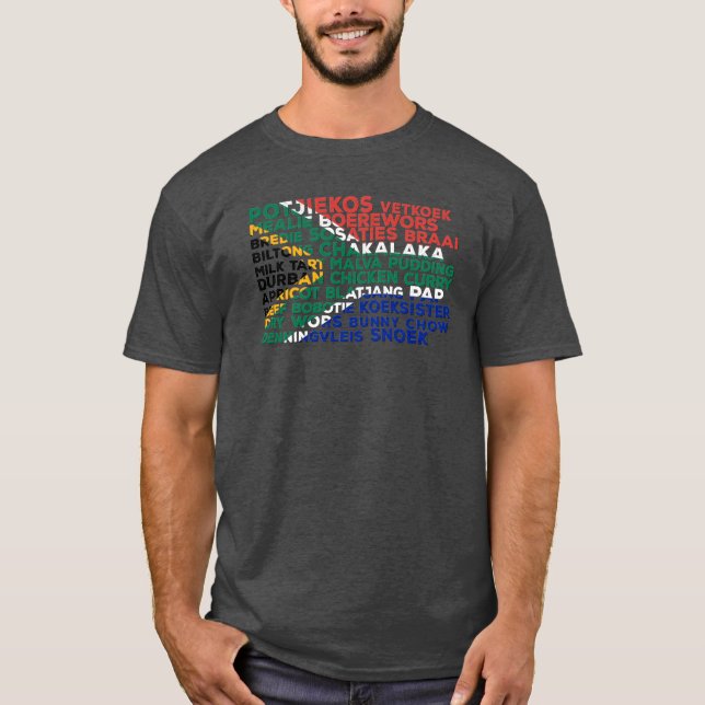 T-shirt du drapeau alimentaire sud-africain (Devant)