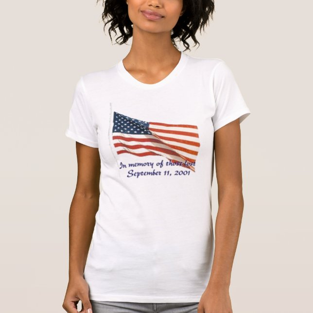 T-shirt du drapeau américain des femmes (Devant)