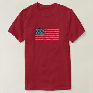 T-shirt du drapeau américain patiné des États-Unis
