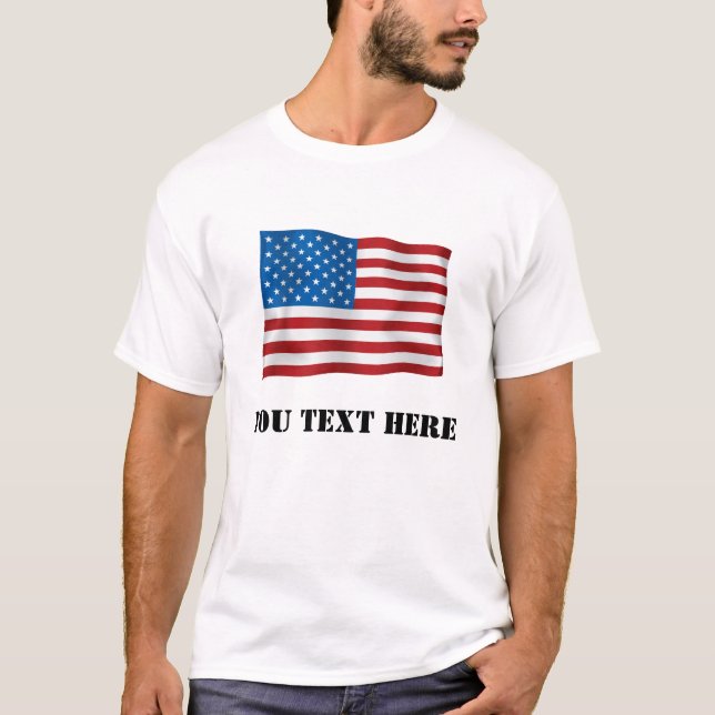T-shirt du drapeau américain personnalisé (Devant)