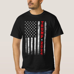 T-shirt du drapeau américain Vintage Trump 2024