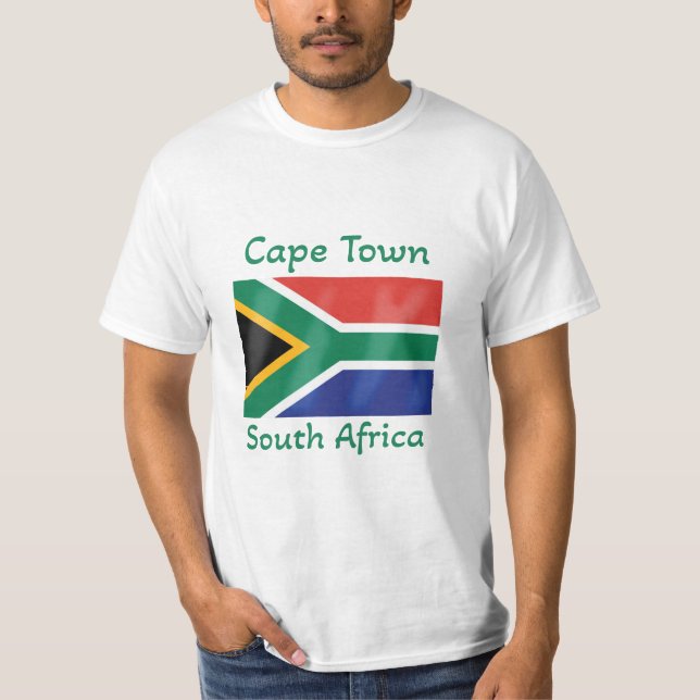 T-Shirt du drapeau de Cape Town Afrique du Sud (Devant)