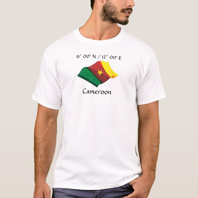 T-shirt du drapeau du Cameroun (Devant)