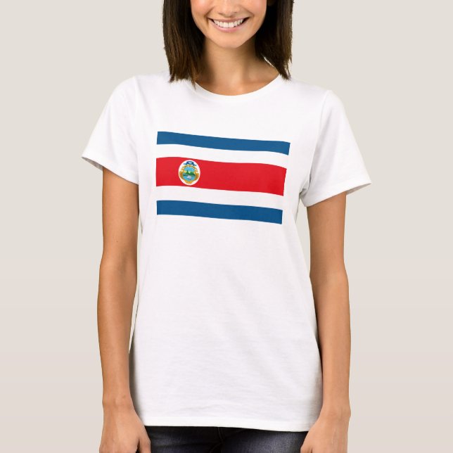 T-shirt du drapeau du Costa Rica (Devant)