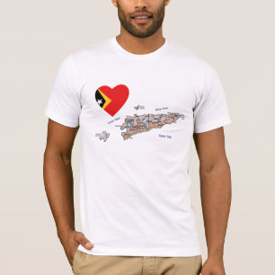T-shirt du drapeau du Timor oriental