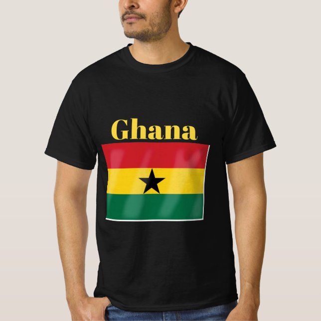 T-shirt du drapeau ghanéen (Devant)