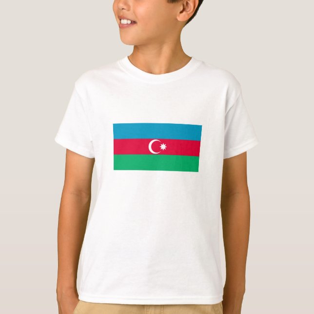 T-Shirt du drapeau patriotique d'Azerbaïdjan (Devant)