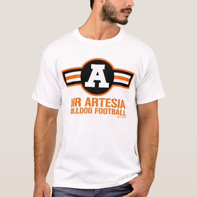 T-shirt du football de bouledogue "d'Artesia (Devant)