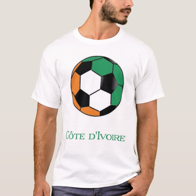 T-shirt du football de coupe du monde de Cote D (Devant)