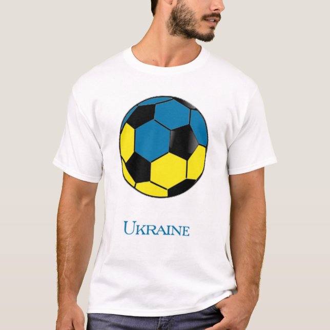 T-shirt du football de coupe du monde de l'Ukraine (Devant)