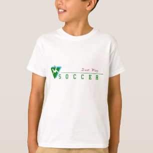 T-shirt du football de jeu d'enfants juste