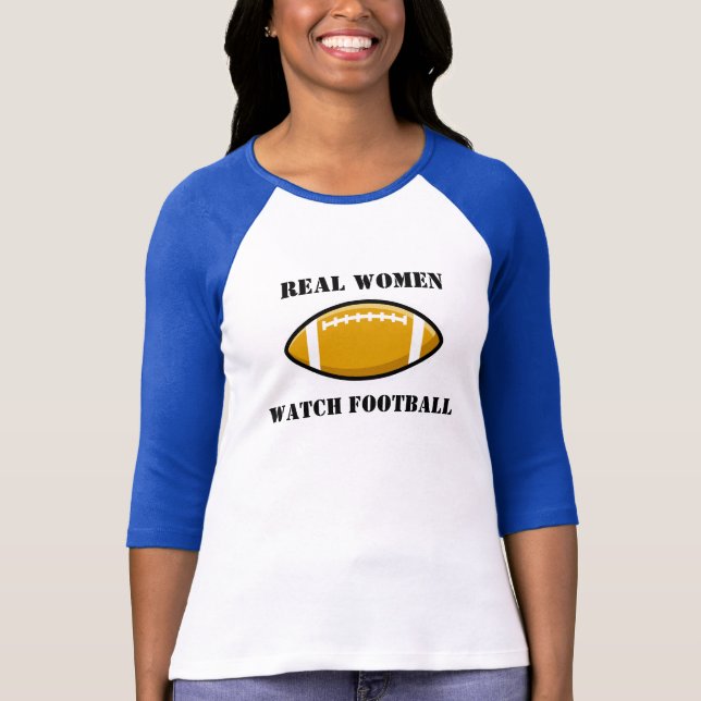 T-shirt du football de montre de vraies femmes (Devant)