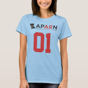 T-shirt du football des femmes de logo d'APARN