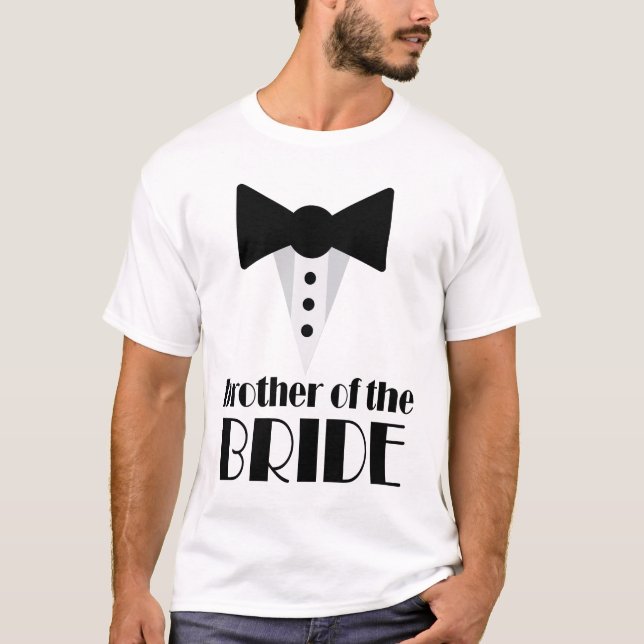 T-shirt du frère de la chambre Faux Tuxedo Mariage (Devant)
